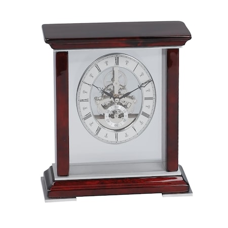 Jiallo Mahogany Table Skeleton Clock 15141